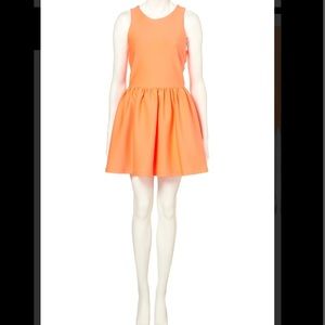 Topshop - Peach Skater Scuba Dress